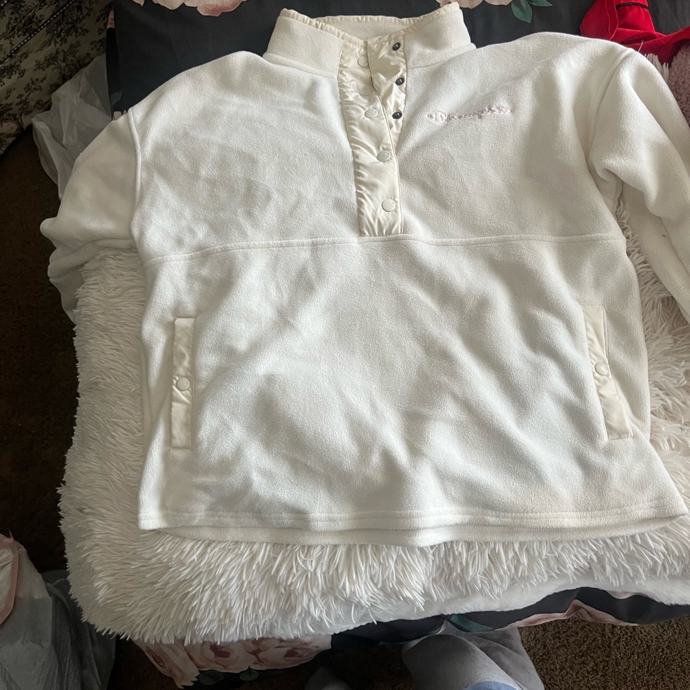 long sleeve champion half zip cotton wind breaker